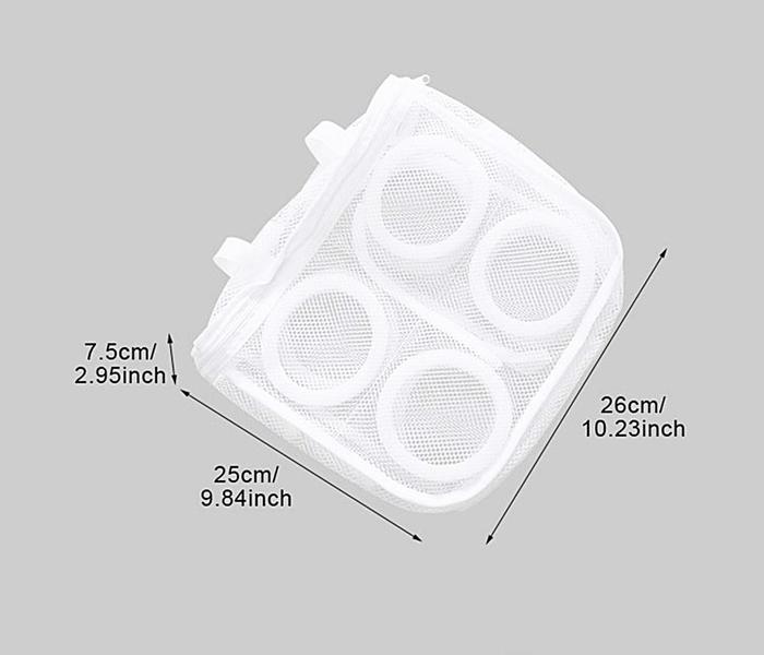 Mesh Laundry Shoes Bags for Washing Machine Dry Shoe Organizer Protector Hanging Bags Home Storage Organizer - White - Zoom Image 4