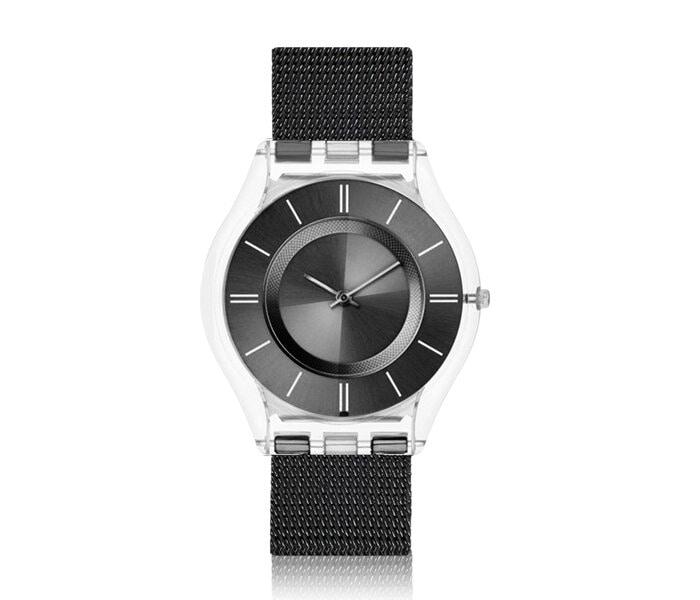 Stainless Steel Wrist Watch for Women - Black - Zoom Image