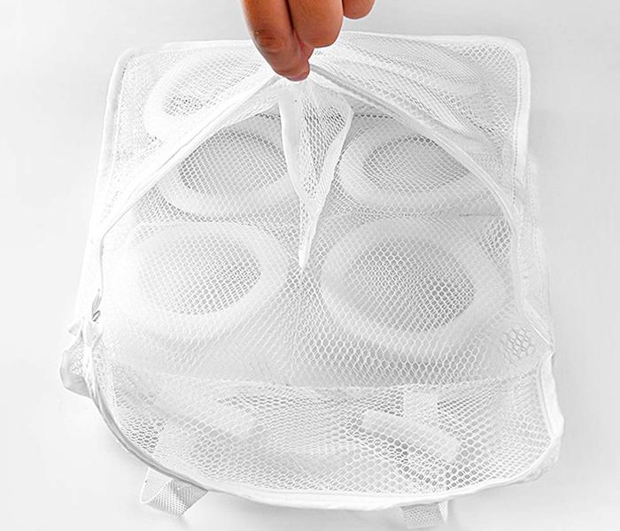 Mesh Laundry Shoes Bags for Washing Machine Dry Shoe Organizer Protector Hanging Bags Home Storage Organizer - Pink - Zoom Image 3