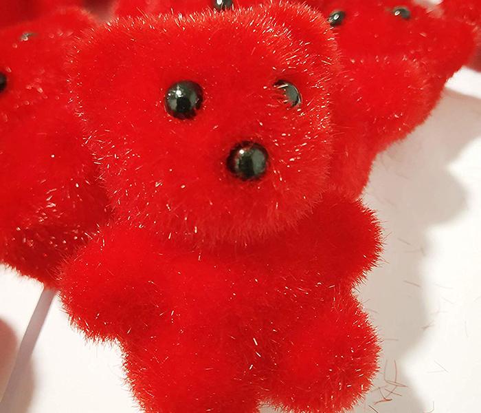 KMTE 10 Pieces Small Cute Teddy for Valentine Gifts - Red - Zoom Image 3