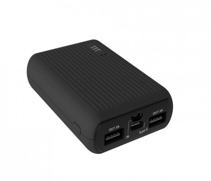 TIT TD 10 10000MAH POWER BANK - BLACK - Zoom Image 1