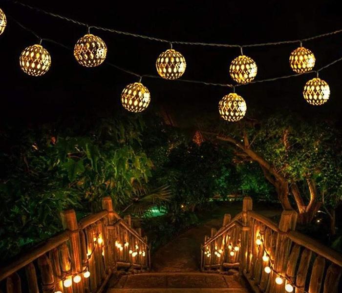 KMTE 20 LED Arabian Ball Globe Fairy String Lights for Outdoor Garden &amp; Yard - Zoom Image 2