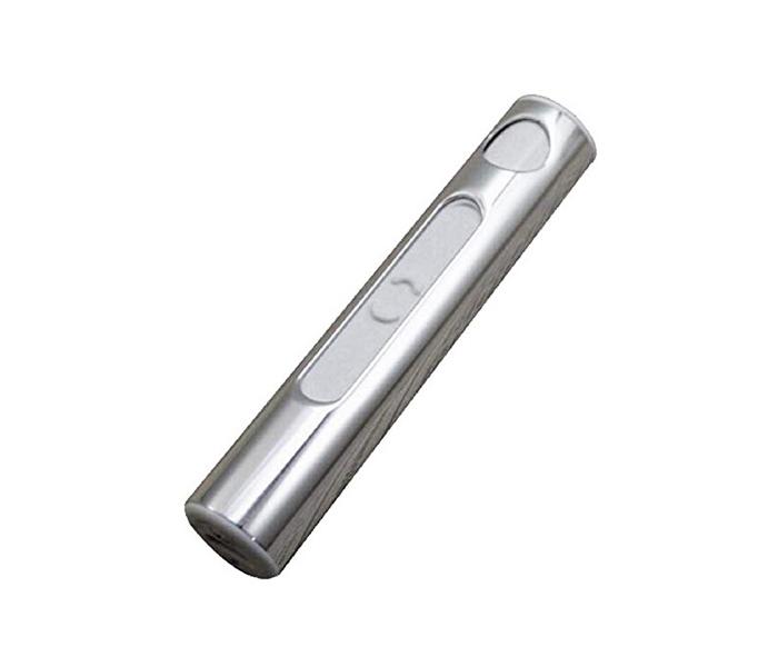 Portable USB Charging Rechargeable Windproof Metal Flameless Cigarette Lighter - Silver - Zoom Image