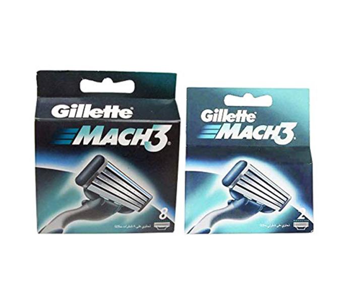 Gillette Mach 3 Cartridges -Pack of 8 plus 2 - Zoom Image