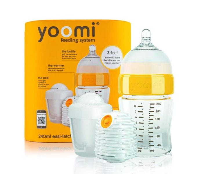 Yoomi 8oz Feeding Bottle + Slow Flow Teat UK Y18B_YCCO - Zoom Image 1