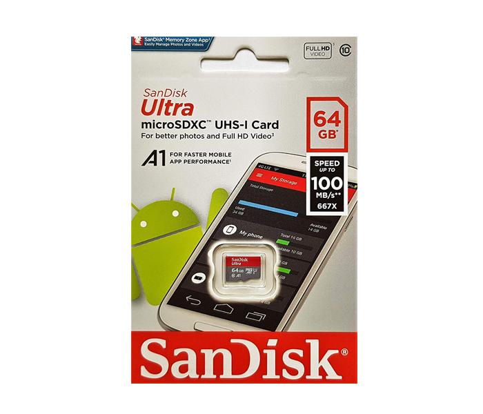 SanDisk SMC-64GB 64GB Class 10 MicroSDXC Memory Card with Adapter  - Zoom Image 4