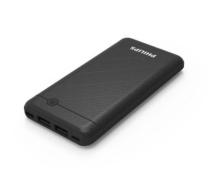 Philips DLP1710CB/97 Fast Charging Power Bank 10000mAh with Lithium Polymer Battery - Black - Zoom Image 2