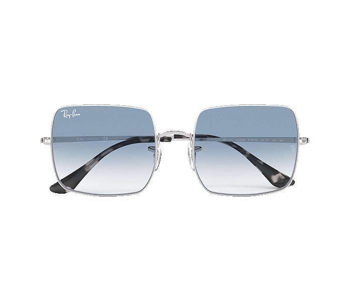 Ray Ban RB1971 91493F 2N 54 Gradient Square Silver Frame with Blue Mirrored Sunglass for Men - Zoom Image 2