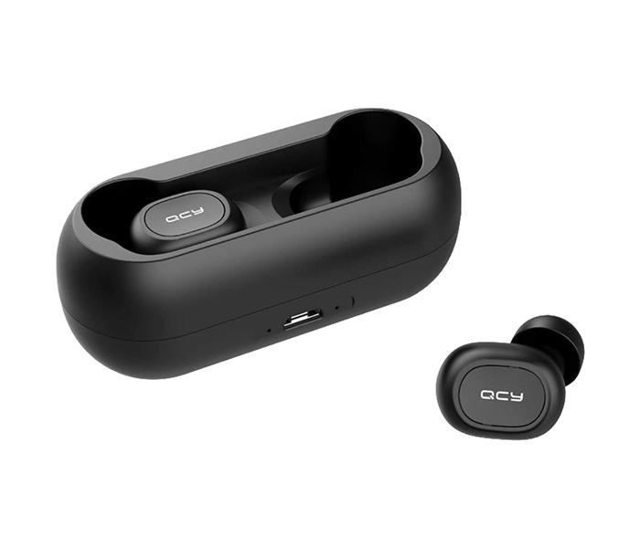 QCY T1 TWS Dual Bluetooth 5.0 EarBuds with Mic Charging Box - Black - Zoom Image 5