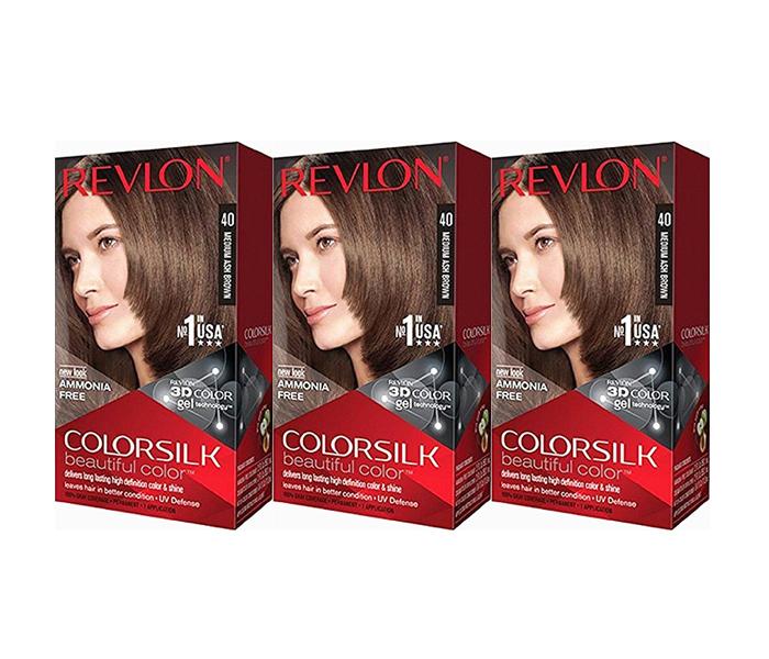 Revlon Colorsilk Beautiful Color - Medium Ash Brown (3 Count) - Zoom Image