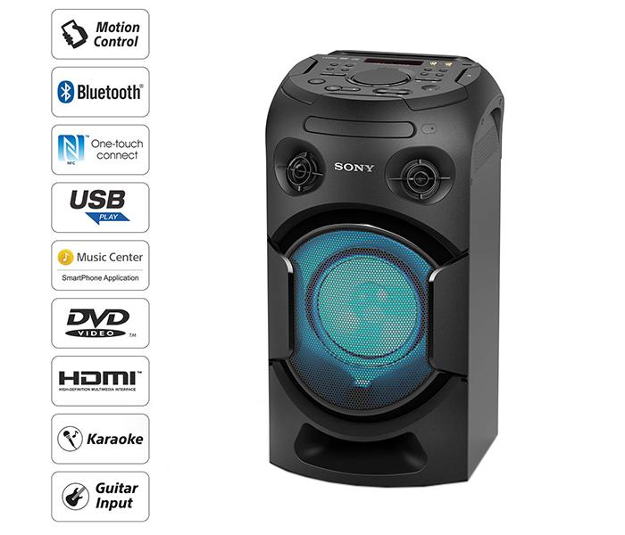 Sony MHC-V21D High Power Party Speaker System with Bluetooth Technology, Black - Zoom Image 2