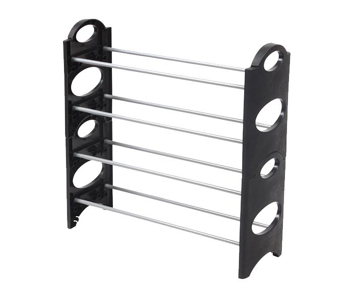 Home Pro 1764 4 Layers Shoe Rack - Black - Zoom Image 1