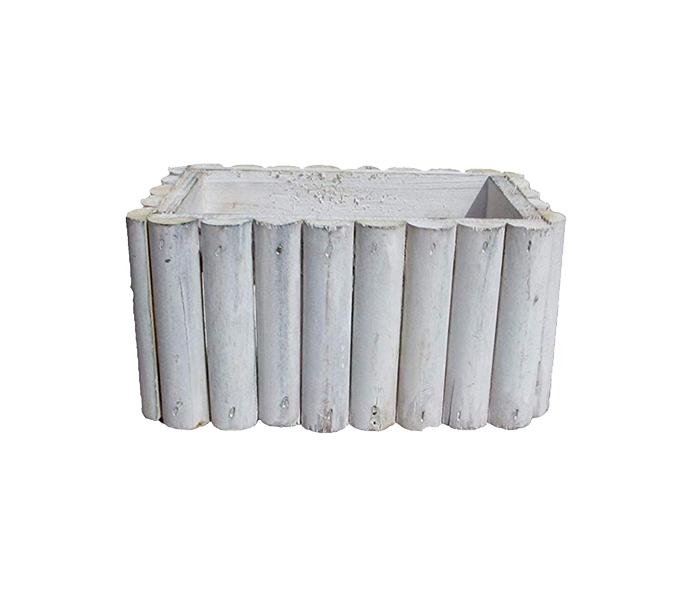 KMTE Wooden Rectangular Container Planter Flower Pot - White - Zoom Image 2