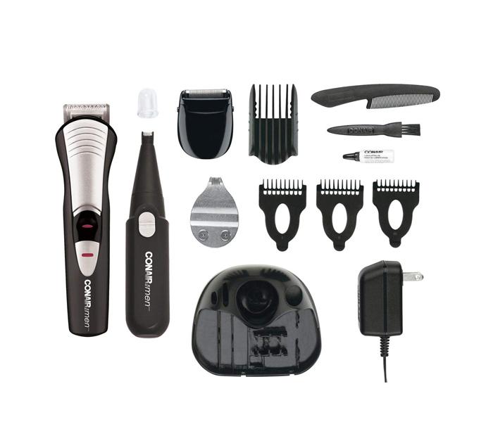 CONAIR Combo Trim 15-Piece Cordless Beard and Moustache Trimming System - Black - Zoom Image 2