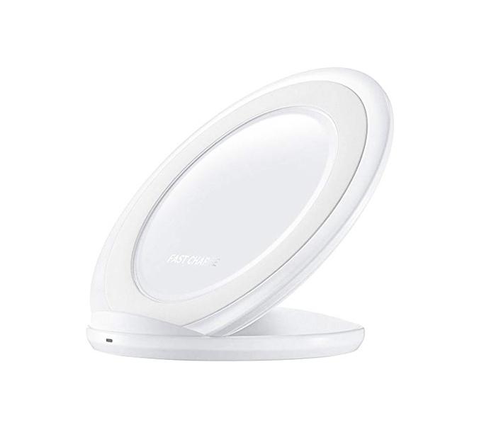 Qi 5mm Wireless Charging Pad Fast Charger Stand Dock - White - Zoom Image 1