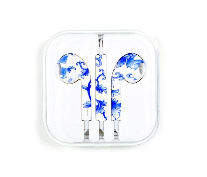 Headset Earphone In-Ear Headset With Remote  Mic - Colorful CMYK Pattern - Zoom Image