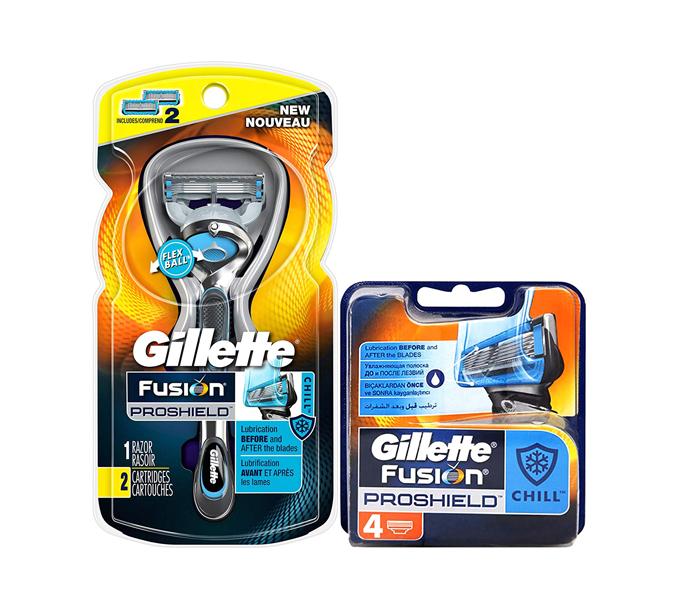 Gillette Fusion ProShield Chill Razor plus 4 Cartridges - Zoom Image