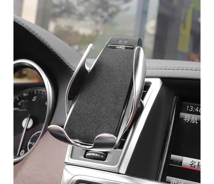 Hoco CA34 Elegant In-Car Phone Holder with Wireless Charging for 4-6.5 inch Mobile Phones, Silver - Zoom Image 7