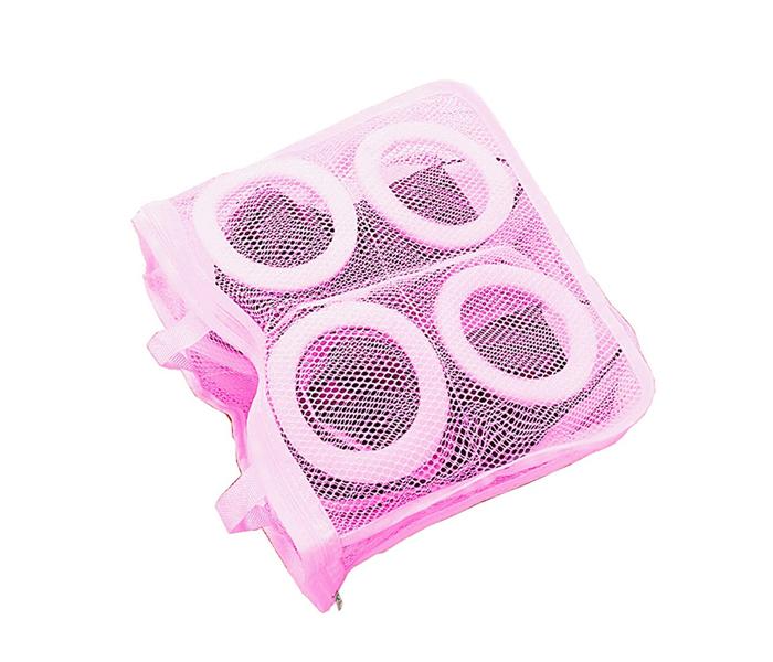 Mesh Laundry Shoes Bags for Washing Machine Dry Shoe Organizer Protector Hanging Bags Home Storage Organizer - Pink - Zoom Image 1