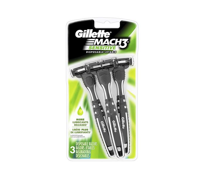 Gillette Mach 3 Sensitive Disposable Razors 3 in 1 Pack  - Zoom Image