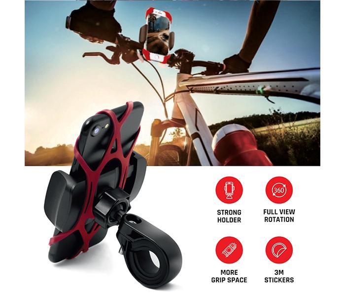 iSmart iHOLD-i20 360-Degree Rotatable Phone Mount Holder for Bike and Bicycles - Black - Zoom Image 2