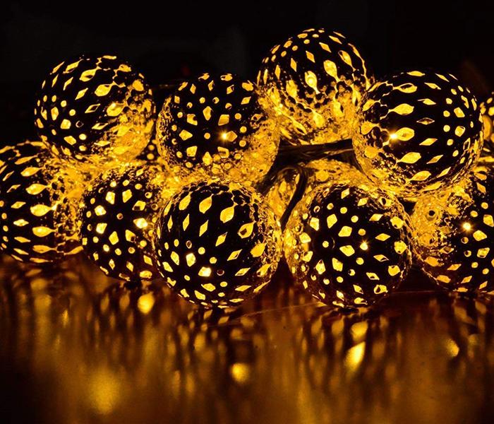 KMTE 20 LED Arabian Ball Globe Fairy String Lights for Outdoor Garden &amp; Yard - Zoom Image 3