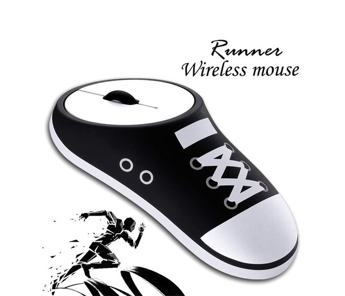 Wireless Charging Mouse 2.4G Creative Shoes Pattern Photoelectric Mouse - Blue - Zoom Image 5