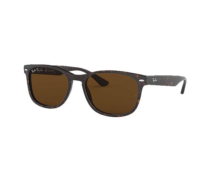 Ray Ban RB2184F 902 57 3P 57 Plorized Square Tortoise Frame with Brown Mirrored Sunglass for Unisex - Zoom Image 1