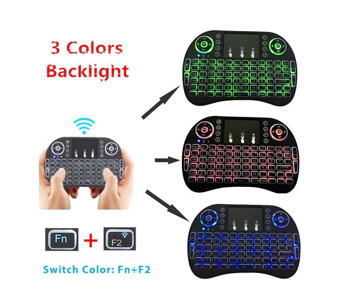 Mini Backlit Wireless Touchpad Keyboard 2.4G Air Mouse For Windows PC, Android TV Box  - Zoom Image 4