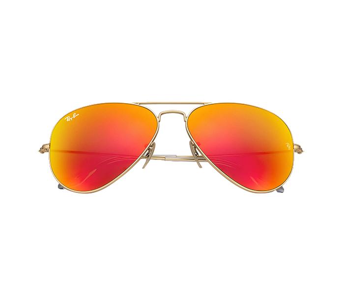 Ray Ban RB3025 112 69 3N 62 Aviator Matt Gold Frame with Orange Mirrored Sunglass for Unisex - Zoom Image 2