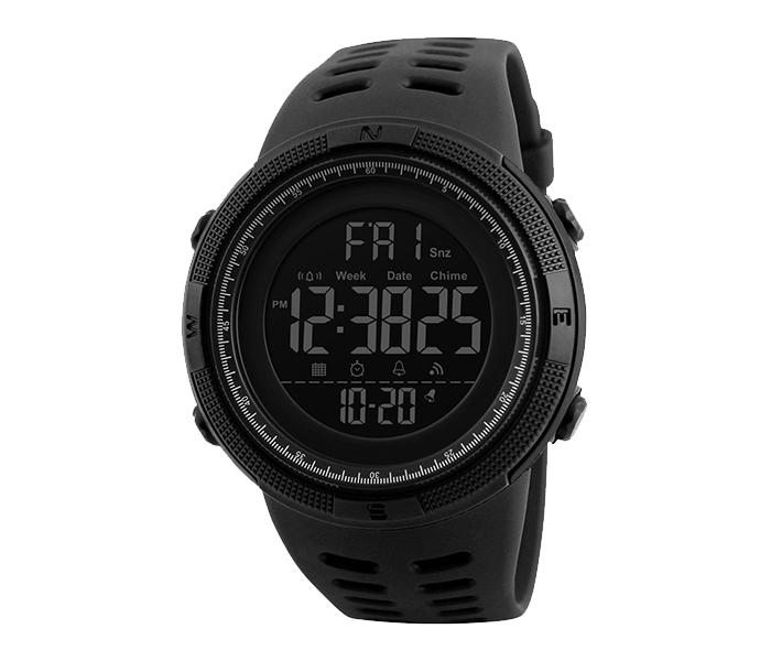 Skmei 1251 Digital Wrist Watch - All Black - Zoom Image