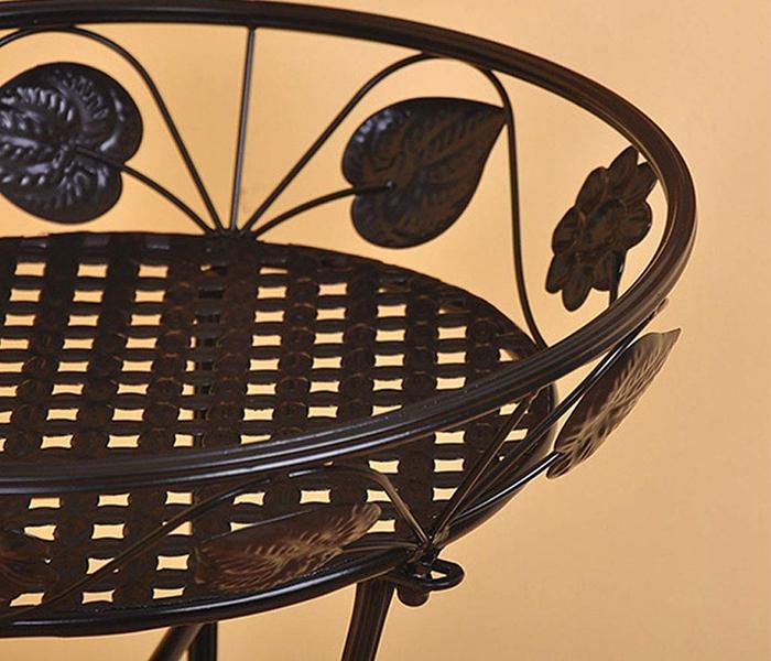 KMTE Rustproof Decorative Flower Pot with Garden Steel Pots Storage Rack - Black, Medium - Zoom Image 7