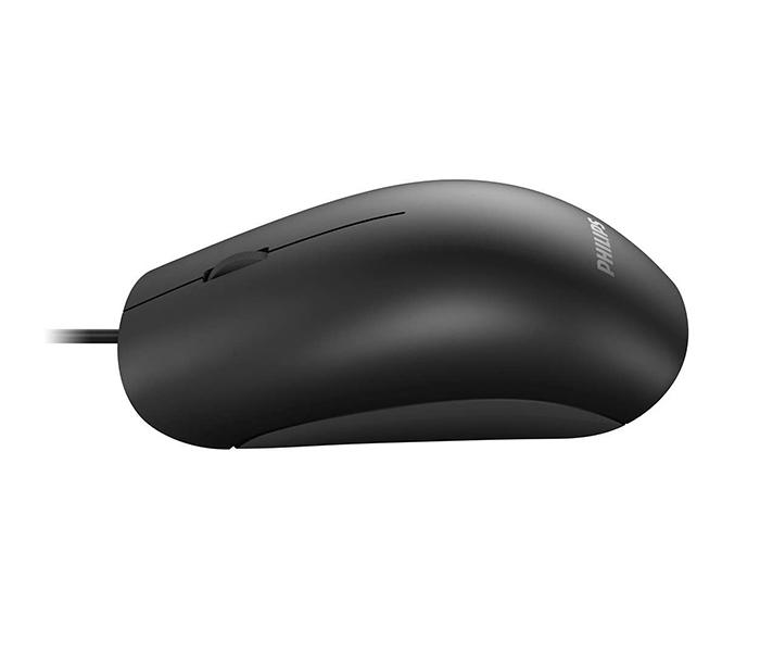 Philips SPK7214 3-Button Optical Wired USB Mouse with Adjustable DPI for Laptop, PC or Mac OS - Black - Zoom Image 3