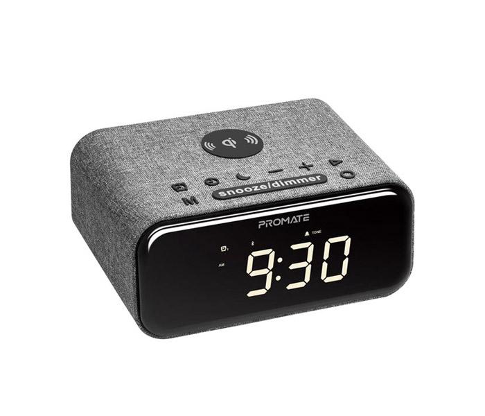 Promate Cayam Wireless Charging Alarm Clock with Stereo Wireless Speaker and Handsfree Support - Zoom Image 3