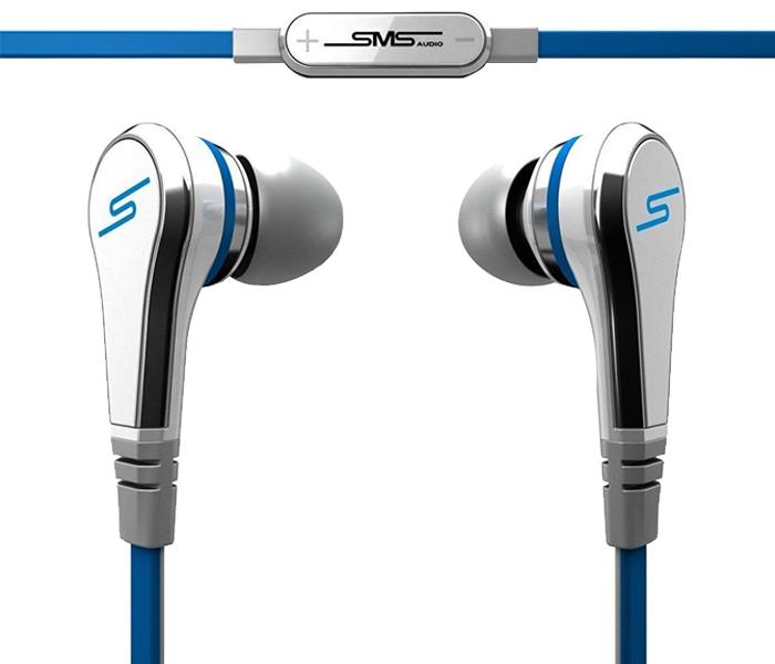 JF-A6 In-Ear Wired Earphones with Microphone - White & Blue - Zoom Image 3