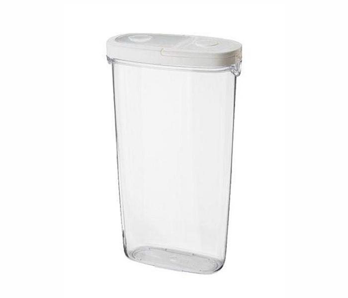 IKEA MX-29050774 Dry Food Jar with Lid - Clear and White - Zoom Image