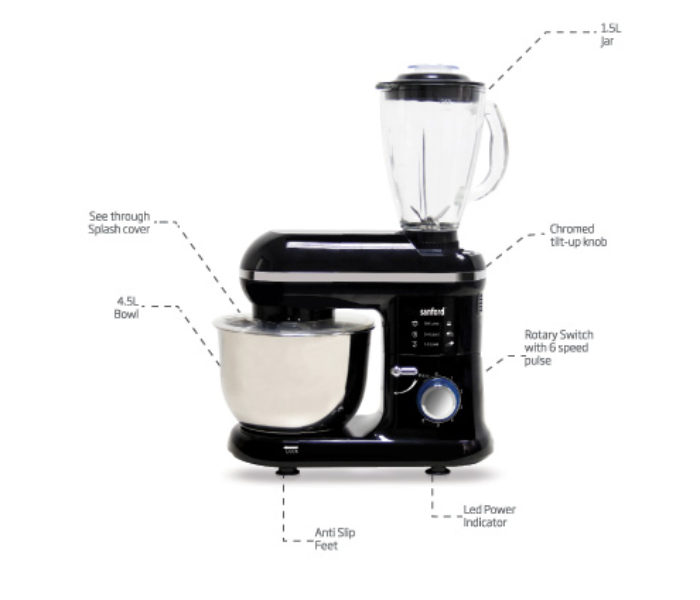 Sanford SF1365SM Stand Mixer - 1000Watts - Zoom Image 2