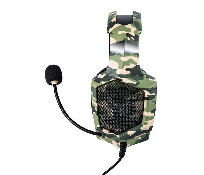 Onikuma K8 Stereo Gaming Headset with Microphone and LED Light - Camouflage Green - Zoom Image 4