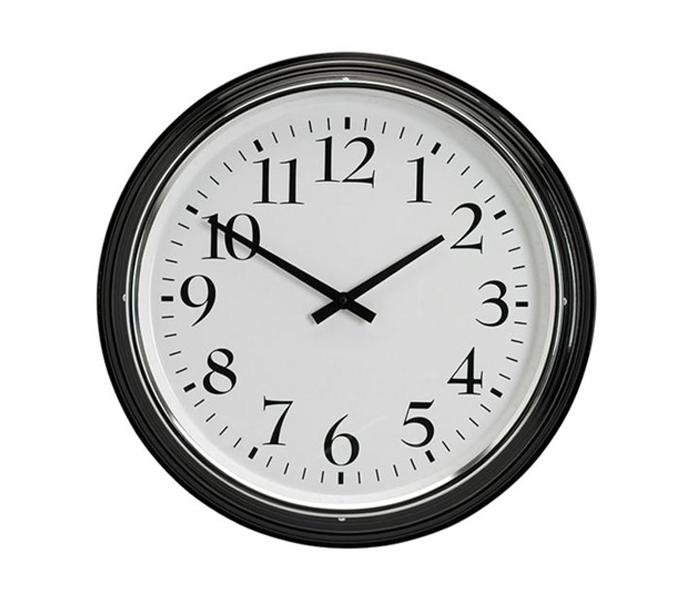 IKEA MX-15248266 Metal Analog Wall Clock - Black and White - Zoom Image