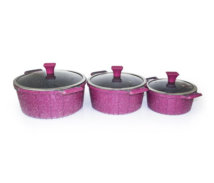 VER-4SET Die Cast Cookware Set of 6pcs Colour Pink - Zoom Image 3