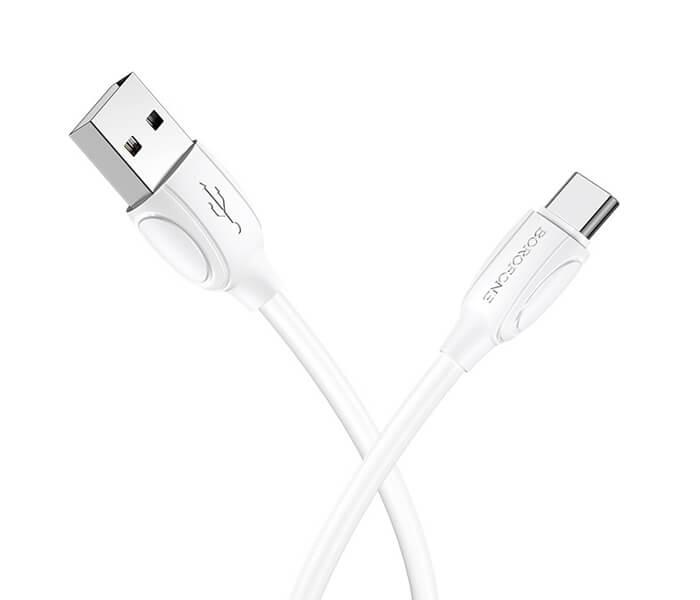 BOROFONE BX19 Benefit USB to USB-C 1.0 meter Cable - White - Zoom Image 1