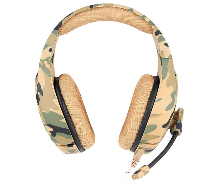 Onikuma K1-B 3.5mm Over-Ear Stereo Gaming Headset with Microphone and LED Light - Camouflage Yellow - Zoom Image 3