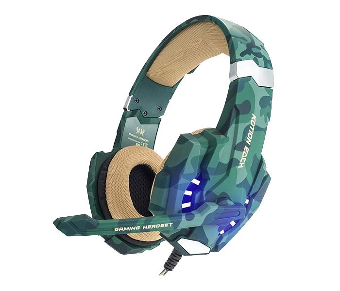 Kotion Each G9600 Gaming Over-Ear Headset with Mic - Green Camouflage - Zoom Image 1