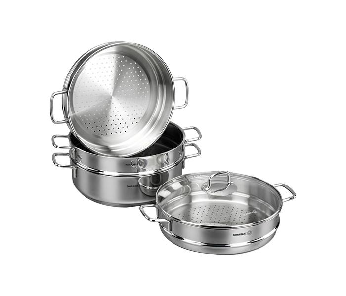 Korkmaz KO-A1524 6 Litre Stainless Steel Perla Steamer with Lid - Silver - Zoom Image