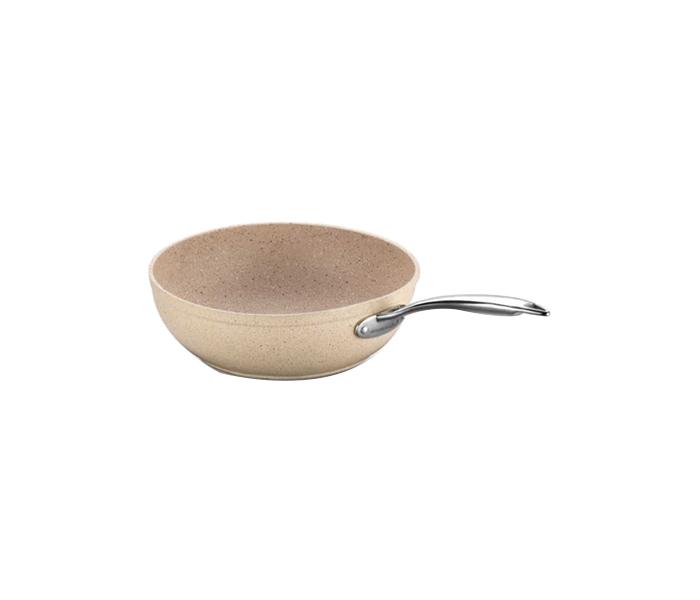 Korkmaz KO-A1273 24Cm Fearless Granita Wok Pan - Beige - Zoom Image