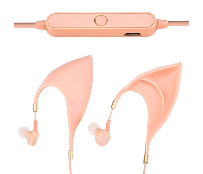 Bluetooth Noise Isolating Elf Earphones with Microphone for Mobile - Beige - Zoom Image 3