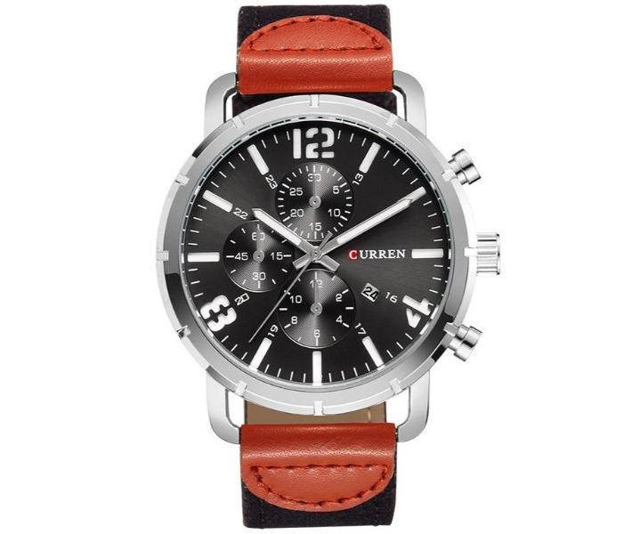 Curren 8194BB Leather Analog Casual Watch For Men - Zoom Image 3