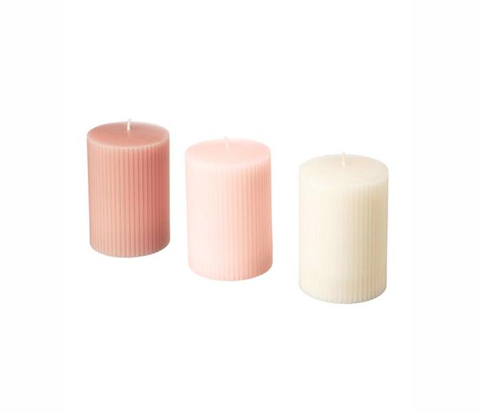 IKEA MX-28197433 3-Piece Scented Block Candle Set - Orange - Zoom Image