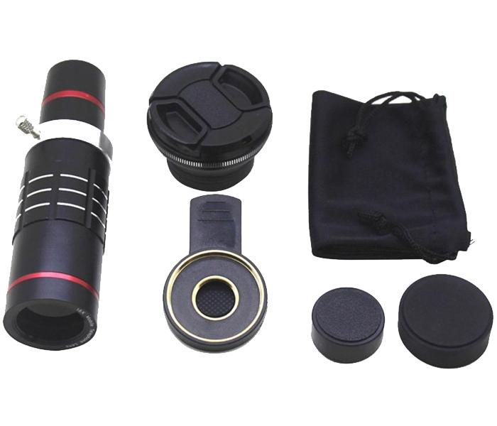 18X Zoom Mobile Telephone Lens with 0.6X Wide Angle Lens - Black - Zoom Image 3