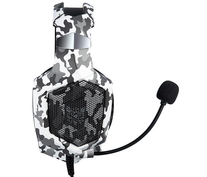 Onikuma K8 Stereo Gaming Headset with Microphone and LED Light - Camouflage White - Zoom Image 4